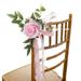 YaSaLy Chair back flower decoration flower wedding chair back flower imitation rose