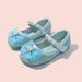 LYCAQL Girl Shoes Small Leather Shoes Single Shoes Children Dance Shoes Girls Performance Shoes Womens Kids (Blue 11 Little Child)