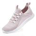 ALEADER Energycloud Running Shoes for Women Slip On Cushion Sneakers for Walking Nurse Tennis Shoes Light Pink Size 6.5 US