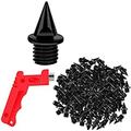 48PCS Carbon Steel Track Spikes 1/4 Inch Lighter Weight Spikes For Track Werch(Black)