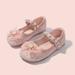 LYCAQL Girl Shoes Small Leather Shoes Single Shoes Children Dance Shoes Girls Performance Shoes Womens Kids (Pink 13.5 Little Child)