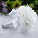 Roses Pearl Bridesmaid Wedding Bouquet Bridal Artificial Silk Flowers Silk Jasmine Flowers Miniature Artificial Flowers Outdoor Artificial for Artificial Snow compatible with Machine