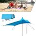 10FT Protection Beach Shelters Tent Garden Beach Patio Pool Sun Canopy Tent Blue Picnic Camping Sun Canopy Tent Sun Shelter