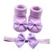 Children Kids Socks Soft Bottom Toddler Shoes Socks Bowkot Princess Socks Floor Socks 1PC Socks + 1PC Bow Hairband Toddler Boys Dress Socks Gender Neutral Socks Boys Size 7 Socks Girl Socks 1 Year Old