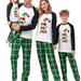 Xkwyshop Christmas Family Pajamas Matching Set Raglan Tops and Plaid Pants Loungewear Soft XMAS Sleepwear