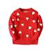 YDOJG Boys Girls Print Sweater Sweatshirts Toddler Cartoon Strawberry Prints Sweater Long Sleeve Warm Knitted Pullover Knitwear Tops Sweater For 6-7 Years
