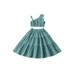 Sunisery Toddler Girls Summer Outfit Sets Sleeveless One Shoulder Ruffle Camisole Solid Color A-line Skirt