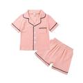 Youmylove Kids Pajamas Kids Toddler Baby Girls Spring Summer Floral Cotton Short Sleeve Tops Shorts Outfits Pajamas Clothes