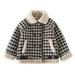 Girls Winter Coats Autumn Winter Children Cloth Coat Boys Girls Double Coat Coffee 140