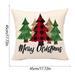 solacol 18 X 18 Pillow Covers Set of 4 Christmas Decoration Pillow Cover Single Side Short Velvet Pillow Case Sofa Home 18 X 18 Christmas Pillow Covers Pillow Covers 18 X 18 Pillow Cover 18 X 18