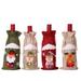 Wine Bottle Cover Bags Santa Reindeer Snowman Pattern Christmas Party Table Decoration Christmas Wine Bottle Gift Bags for Home Dinner Party Decorationï¼ˆ8pcsï¼Œmuliticolorï¼‰