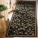 lyndhurst collection runner rug - 2 3 x 8 black traditional floral design non-shedding & easy care ideal for high traffic areas in living room bedroom (lnh220a)