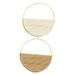 Bohemian Wall Decoration Pendant Double Circle for Apartment Home Decor Khaki and Beige