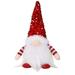 3.9x11.8 Inch Lighted Christmas Gnome Handmade Sequins Hat Light Up Plush Elf Toy Holiday Present Battery Operated Winter Tabletop Indoor Christmas Decorations Thanksgiving Decorations