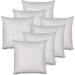 7 Pack Pillow Insert 34X34 Hypoallergenic Square Form Sham Stuffer Standard White Polyester Decorative Euro Throw Pillow Inserts For Sofa Bed - Made In (Set Of 7) - Machine Washable And Dry