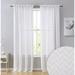 Herringbone Thick Semi Sheer Premium Rod Pocket Window Curtain Panels For Bedroom & Living Room - Set Of 2 (54 W X 54 L White)