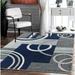GLORY RUGS Area Rug Modern Soft Hand Carved Contemporary Floor Carpet with Premium Fluffy Texture for Indoor Living Dining Room and Bedroom Area (2x7 Navy)