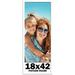 18X42 Frame White Solid Wood Picture Frame Includes UV Shatter Guard Front Acid Free Foam Backing Board Hanging Hardware Wood Square Frame Wall Frames For Family Photos - No Mat