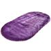 UHUYA Door Mat Super Soft Faux Sheepskin Area Rugs for Bedroom Floor Plush Carpet Faux Rug Bedside Rugs 31.5 x 19.69 Purple