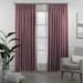 3S Brother s Pinch Pleated Linen Texture Thermal Insulated 100% Blackout Noise Reducing Single Panel Custom Made Curtains - Made in Turkey - Rose Pink ( 100 W x 204 L )