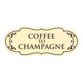 Signs ByLITA Designer Coffee to Champagne Elegant Design Clear Messaging Durable Construction Easy Installation Sign (Ivory/Dark Brown) - Large