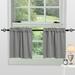 Lapalife Blackout Kitchen Curtains 2 Panels 30 inch Length Rod Pocket Short Curtain Waffle Weave Farmhouse Cafe Curtains Grey