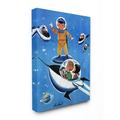 The Kids Room by Stupell Space Adventure Cartoon Blue Yellow Kids Nursery Painting Canvas Wall Art by The Saturday Evening Post