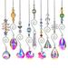 PENGXIANG Sun Catchers With Crystals 9 PCS Hanging Crystals Suncatchers Colored Crystals Prisms Glass Pendant Suncatchers Beads For Window Garden Decoration