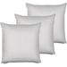 3 Pack Pillow Insert 18X18 Hypoallergenic Square Form Sham Stuffer Standard White Polyester Decorative Euro Throw Pillow Inserts For Sofa Bed - Made In (Set Of 3) - Machine Washable And Dry