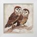 Ven Vertloh Lisa 12x12 White Modern Wood Framed Museum Art Print Titled - Two Owls II