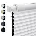 Keego No Drill Cordless Blind for Windows Blackout Cellular Window Shades No Tool Honeycomb Blinds Shades for Home Easy To Install White 38.25 W x 54 H