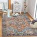 Assile Area Rug 8 x 10 Boho Tribal Area Rug Vintage Persian Medallion Rug Large Washable Rug Distressed Oriental Non-Slip Carpet for Living Room Bedroom Home Office Orange/Blue