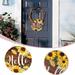 marioyuzhang Room Decor Front Door Decor Hello Welcome Wood Wall Hanging Sunflower Wooden Door Decoration Village Porch Decoration Family Garden Farmhouse Garland