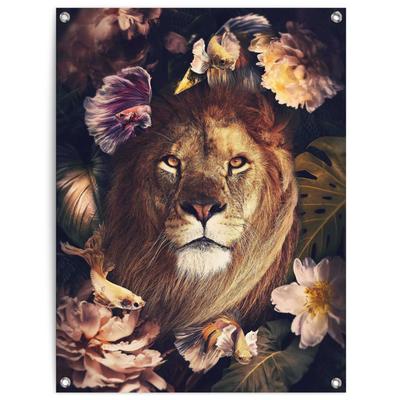 Poster REINDERS "Dschungel-Löwe", braun (farbe bild(er): braun), B:60cm H:80cm T:0,1cm, Leinwand, Bilder, Outdoor für Garten oder Balkon Image