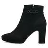 High-Heel-Stiefelette TAMARIS, Damen, Gr. 39, schwarz, Textil, unifarben, elegant, Schuhe High Heel Stiefelette Stiefelette Ankleboots, mit dezenter Schmuckapplikation