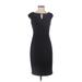 Lauren by Ralph Lauren Casual Dress - Party Keyhole Sleeveless: Black Solid Dresses - Women's Size 4