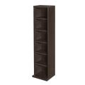 Lillyvale DVD Storage Tower Rack 102 CD unit shelf organiser archieve wood black White (Dark Brown)