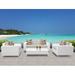 TK Classics Miami Left/Right Arm Sectional Piece w/ Cushions Wicker/Rattan in White | 29 H x 42 W x 36 D in | Outdoor Furniture | Wayfair