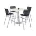 KFI Studios Kool 42" L Square Manufactured Wood Breakroom Table & Chair Set Metal in White | 41 H in | Wayfair T36SQ-B1922SL-38-D354-BR2300-P10