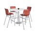 KFI Studios Kool 42" L Square Manufactured Wood Breakroom Table & Chair Set Metal in White | 41 H in | Wayfair T36SQ-B1922SL-38-D354-BR2300-P12