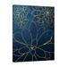 Everly Quinn 'Navy Gold Succulent II' Wrapped Canvas Painting Print Canvas in Blue | 20" H x 15" W x 1.5" D | Wayfair