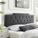 Juliet Tufted Performance Velvet Headboard by Modway Upholstered/Velvet in Gray/Black | Twin | Wayfair MOD-6184-CHA