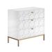 Willa Arlo™ Interiors Bailes Iron 3 - Drawer Accent Chest Wood/Metal in White | 32.3 H x 31.5 W x 15.8 D in | Wayfair