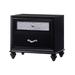 Alcott Hill® Sedgemoor Solid + Manufactured Wood Nightstand in Black Wood in Black/Brown | 25.75 H x 24.85 W x 16.9 D in | Wayfair