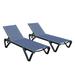 Arlmont & Co. 64.17" Long Reclining Single Chaise Plastic/Metal | 35.43 H x 26.69 W x 64.41 D in | Outdoor Furniture | Wayfair