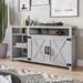 Gracie Oaks Yeicob 58" W Storage Credenza Wood in Gray | 32.67 H x 58 W x 15.75 D in | Wayfair 6718AF5A5A1845699EE70400208A59BD