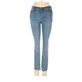 Free People Jeans - Mid/Reg Rise Skinny Leg Boyfriend: Blue Bottoms - Women's Size 27 - Sandwash