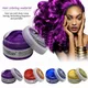 Color Hair Wax Styling Pomade Women Men Hair Dyes Grandma Grey Disposable Natural Hair Strong Gel