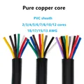 1 meter 15 13 17 18 AWG power cord 2 3 4 5 core 6 7 8 10 12 core PVC sheathed pure copper core