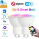 EWelink GU10 Smart Zigbee Wifi Led Light Bulbs 5W GU10 RGB CW WW Spotlight Lamp For Alexa Google